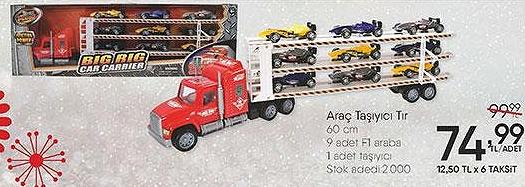 Araç Taşıyıcı Tır 60 cm 9 Adet F1 Araba 1 Adet Taşıyıcı image