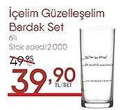 Paşabahçe İçelim Güzelleşelim Bardak Set 6'lı image