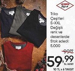 Lee Cooper Triko Çeşitleri S-XXL Değişik Renk ve Desenlerde image