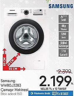 Samsung WW80J3283 Çamaşır Makinesi image