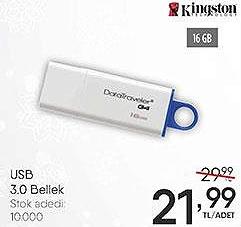 Kingston USB 3.0 Bellek 16 GB image