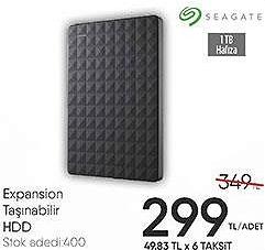 Seagate Expansion Taşınabilir HDD 1 TB Hafıza image