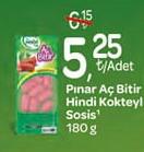 Pınar Aç Bitir Hindi Kokteyl Sosis 180 g image