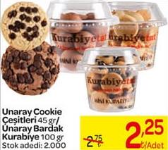 Unaray Cookie Çeşitleri 45 gr / Unaray Bardak Kurabiye 100 gr image