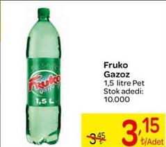 Fruko Gazoz 1,5 litre Pet image