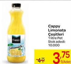 Cappy Limonata Çeşitleri 1 litre Pet image