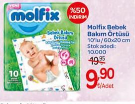 Molfix Bebek Bakım Örtüsü 10'lu / 60x20 cm image