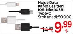 Mojue Data Kablo Çeşitleri IOS-MicroUSB Type-C image