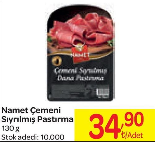 Namet Çemeni Sıyrılmış Pastırma 130 g image