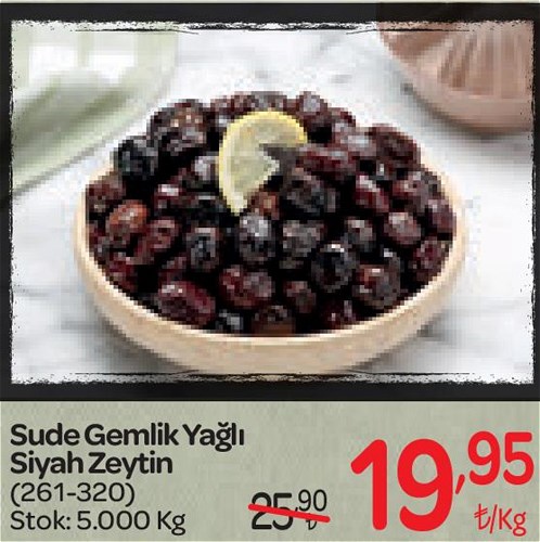 Sude Gemlik Yağlı Siyah Zeytin (261-320) Kg image