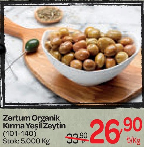 Zertum Organik Kırma Yeşil Zeytin (101-140) Kg image