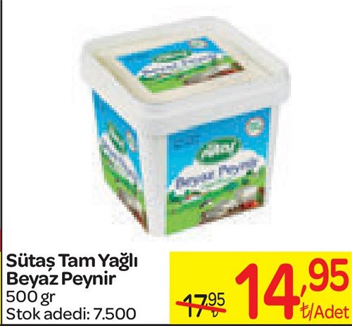 Sütaş Tam Yağlı Beyaz Peynir 500 gr image