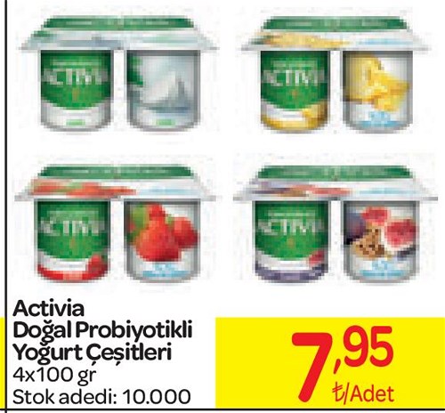 Activia Doğal Probiyotikli Yoğurt Çeşitleri 4x100 gr image