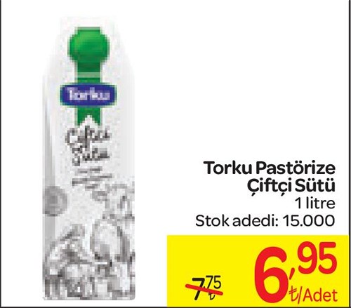 Torku Pastörize Çiftçi Sütü 1 litre image