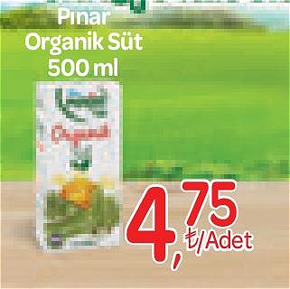 Pınar Organik Süt 500 ml image