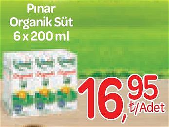 Pınar Organik Süt 6 x 200 ml image