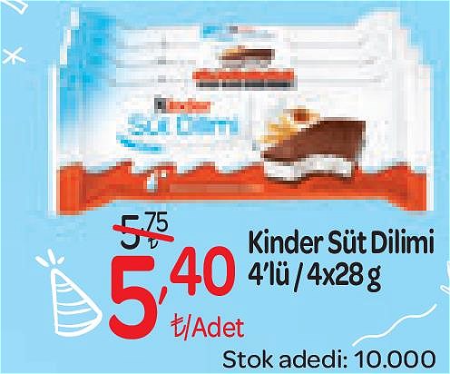 Kinder Süt Dilimi 4'lü / 4x28 gr image