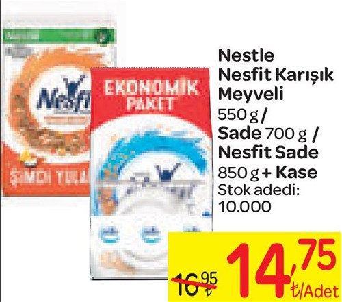 Nestle Nesfit Karışık Melyveli 550 g / Sade 700 g / 850 g + Kase image