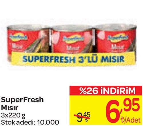 SuperFresh Mısır 3x220 g image