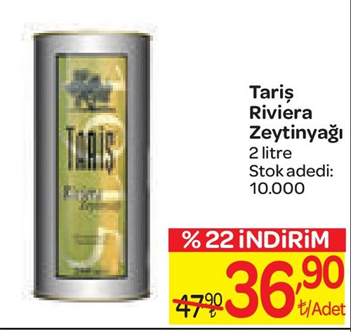 Tariş Riviera Zeytinyağı 2 litre image