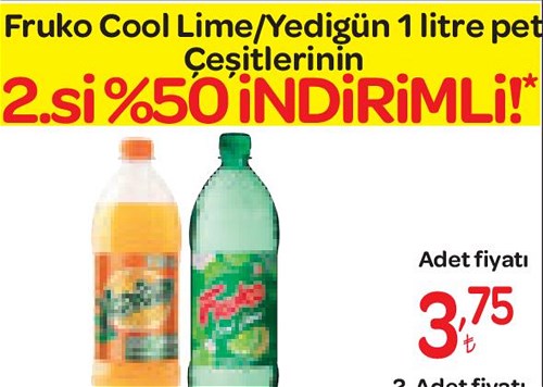 Fruko Cool Lime / Yedigün 1 litre Pet Çeşitleri image