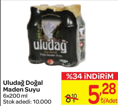 Uludağ Doğal Maden Suyu 6x200 ml image