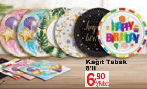 Roll-Up Kağıt Tabak 8'li image