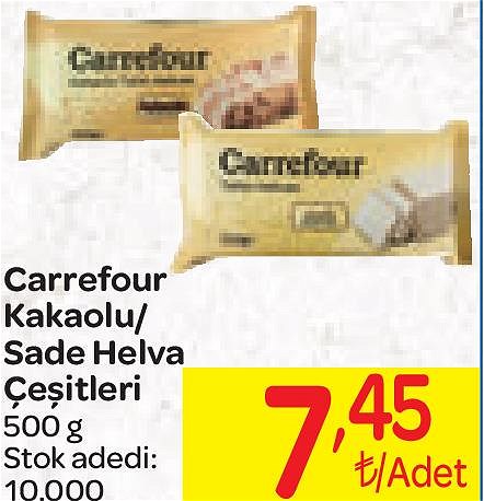 Carrefour Kakaolu/Sade Helva Çeşitleri 500 g image