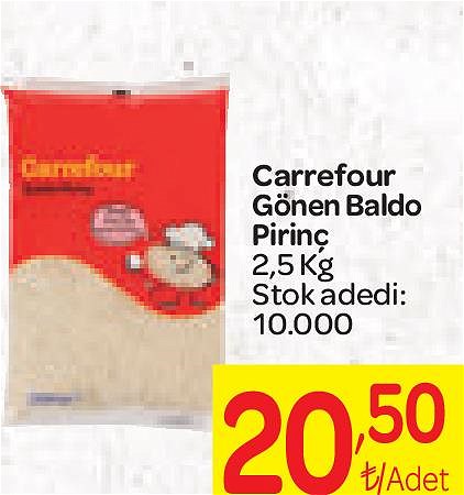 Carrefour Gönen Baldo Pirinç 2,5 Kg image