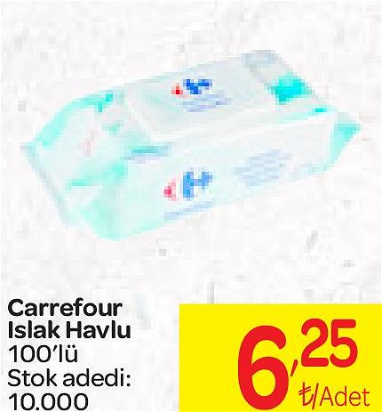 Carrefour Islak Havlu 100'lu image