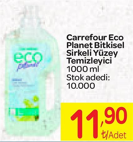 Carrefour Eco Planet Bitkisel Sirkeli Yüzey Temizleyici 1000 ml image