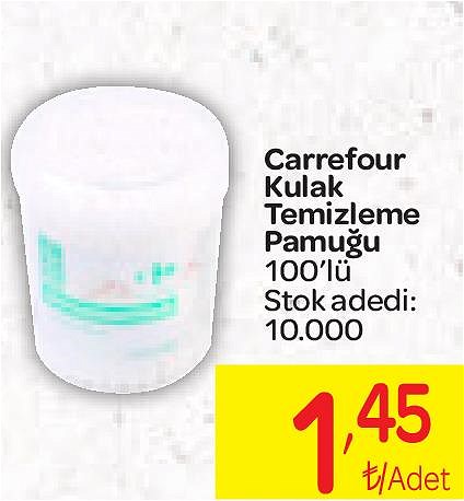 Carrefour Kulak Temizleme Pamuğu 100'lü image