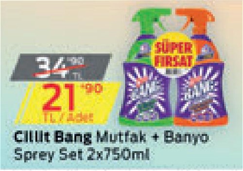 Cillit Bang Mutfak + Banyo Sprey Set 2x750 ml image