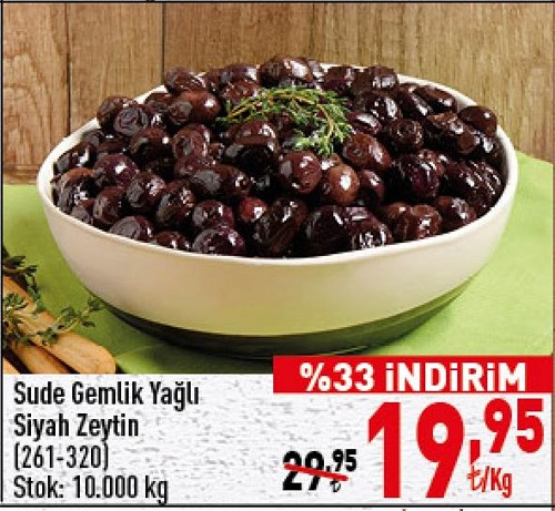 Sude Gemlik Yağlı Siyah Zeytin (261-320) Kg image