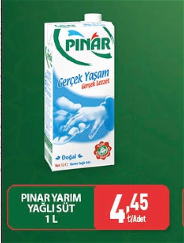 Pınar Yarım Yağlı Süt 1 L image