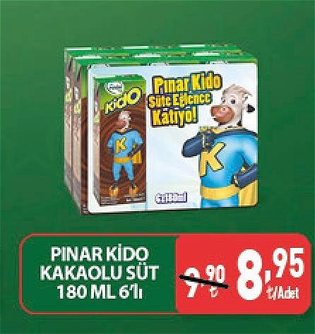 Pınar Kido Kakaolu Süt 180 ml 6'lı image