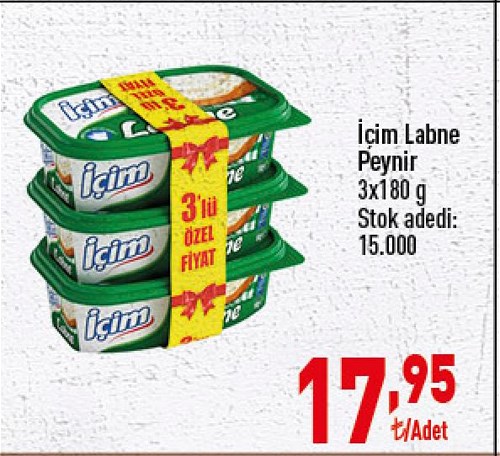 İçim Labne Peynir 3x180 g image