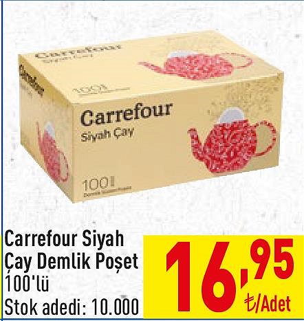 Carrefour Siyah Çay Demlik Poşet 100'lü image