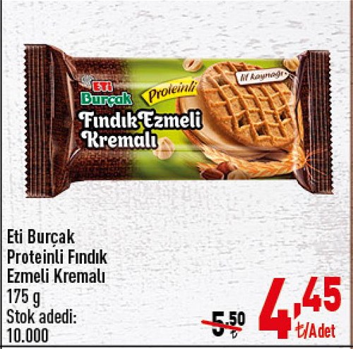 Eti Burçak Proteinli Fındık Ezmeli Kremalı 175 g image