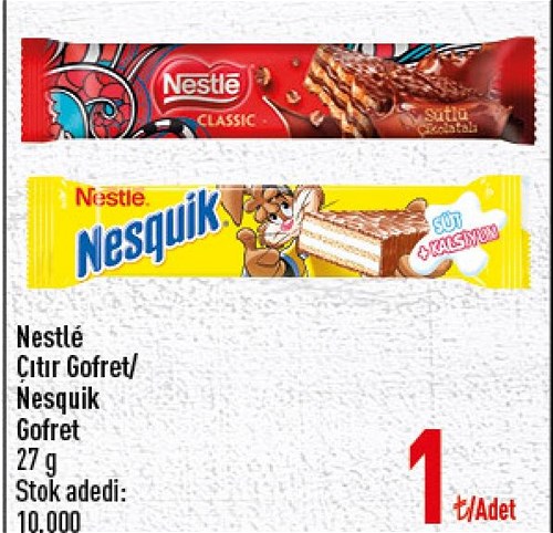 Nestle Çıtır Gofret/Nesquik Gofret 27 g image