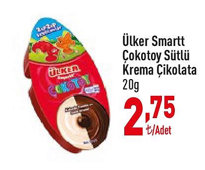 Ülker Smartt Çokotoy Sütlü Krem Çikolata 20 g image