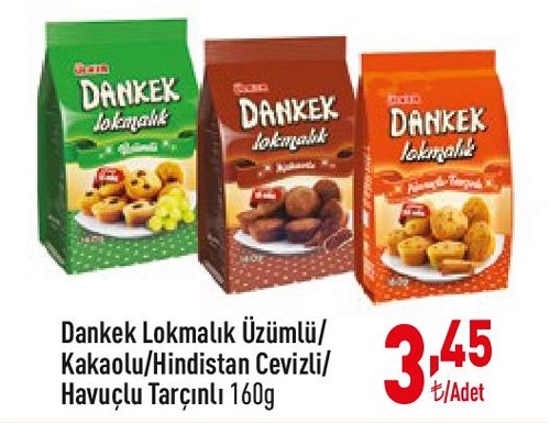 Ülker Dankek Lokmalık Üzümlü/Kakaolu/Hindistan Cevizli/Havuçlu Tarçınlı