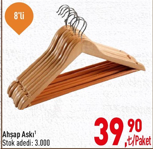 Ahşap Askı 8'li image