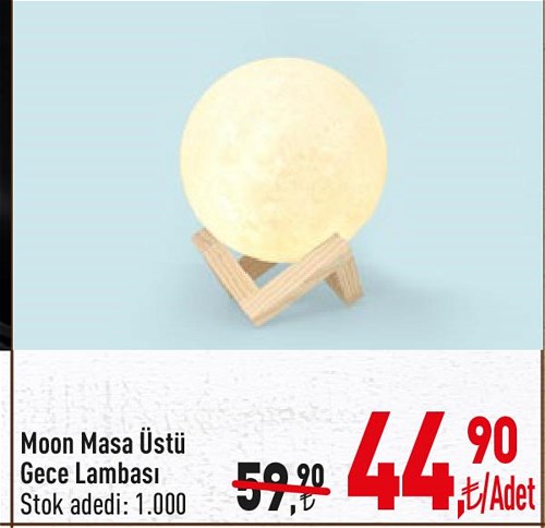 Moon Masa Süsü Gece Lambası image