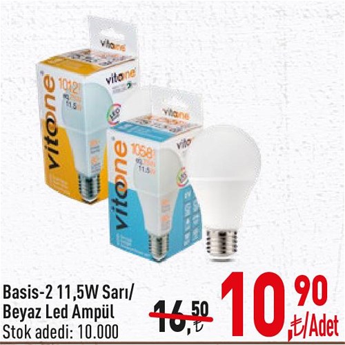 Basis-2 11,5 W Sarı/Beyaz Led Ampul image