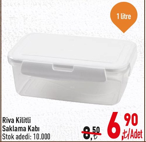 Riva Kilitli Saklama Kabı 1 l image