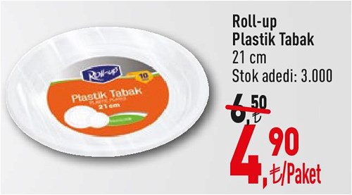 Roll-up Plastik Tabak 21 cm image