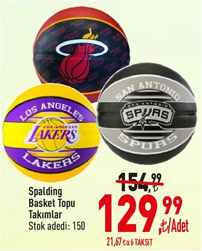 Spalding Basket Topu Takımlar/Adet image