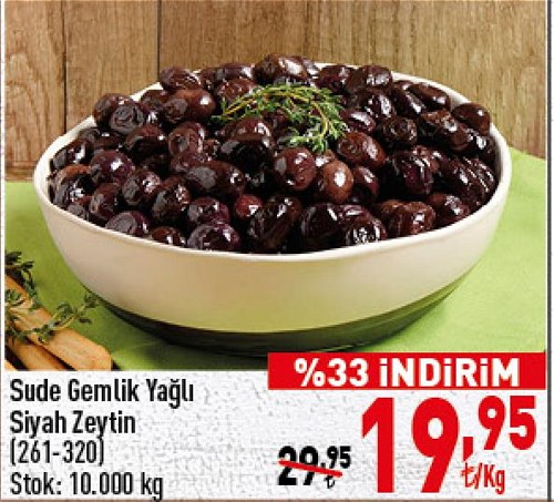 Sude Gemlik Yağlı Siyah Zeytin (261-320) Kg image