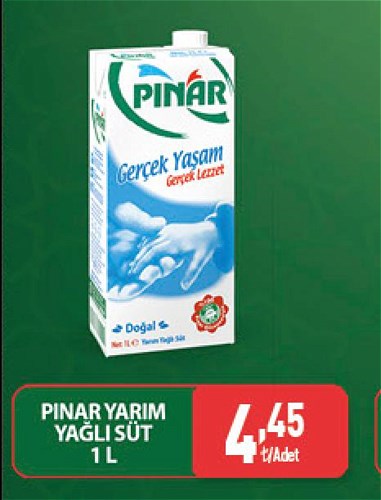 Pınar Yarım Yağlı Süt 1 L image